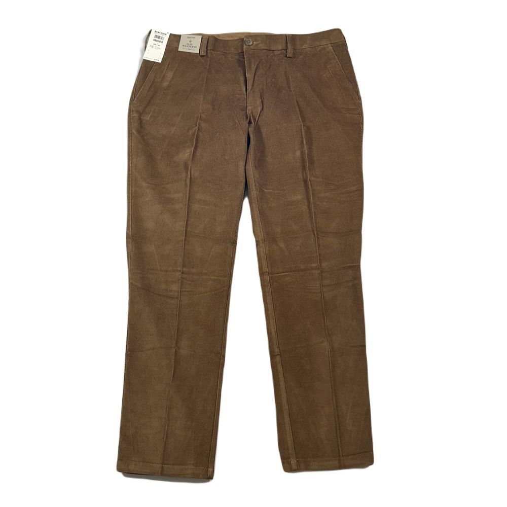Kenneth Cole Slim-Fit‎ Corduroy Pants Mens 38x30 Camel Brown Stretch $100 NEW